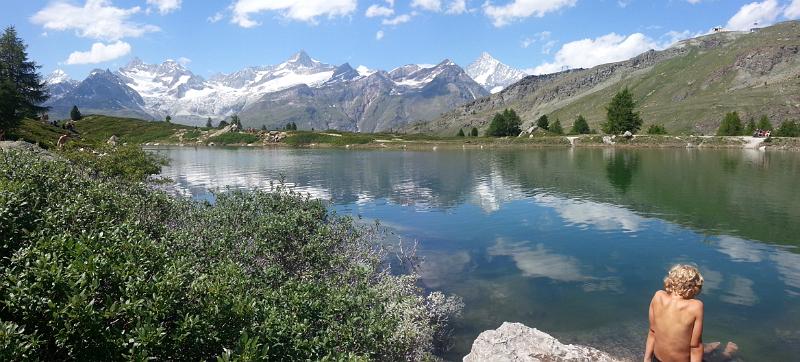 20130727_142456.jpg - 27.7. Grüensee bei Wanderung oberhalb Zermatt (Sunnegga - Stellisee - Riffealp)