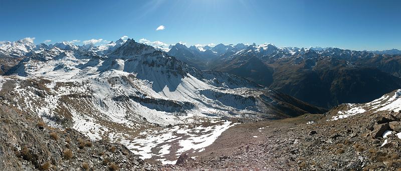 20141030_124726.jpg - 29.10. Mit Bike zur Alpage Lovengo (2116m) und dann Lauf zur Pointes de Tsavolire 3026m - Aussicht von Pointes de Tsavolire