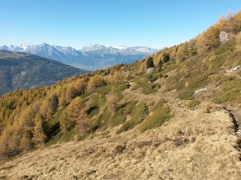 20141030_133724.jpg - 29.10. Mit Bike zur Alpage Lovengo (2116m) und dann Lauf zur Pointes de Tsavolire 3026m